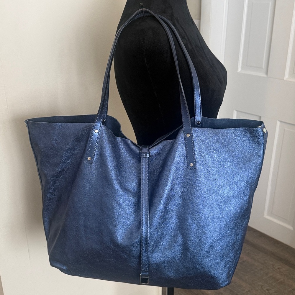 Tiffany & Co. Reversible Metallic Blue Tote
